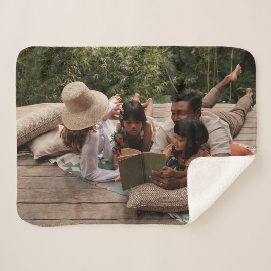 Gemütliche Sherpa personalisiertes Foto Decke - Sa Sherpadecke (Vorderseite (Horizontal))