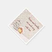 Gemütliche Snowy Country Winterhütte Serviette (Ecke)