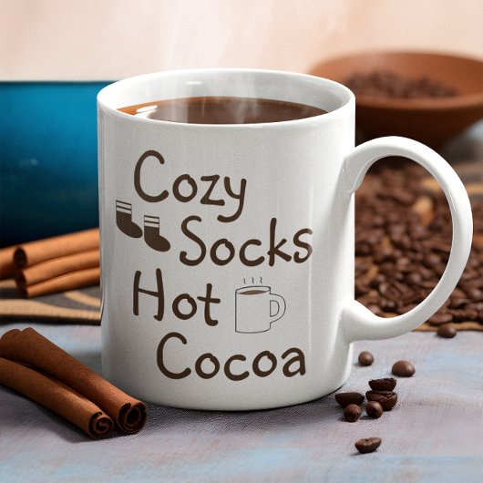 Gemütliche Socken & heiße Kakao Kaffeetasse