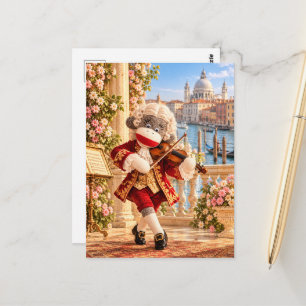 Gemütliche Sockenaffen-Klassiker — Vivaldi in Vene Postkarte