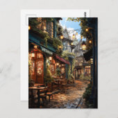 Gemütliche Sommeralley Postkarte (Vorne/Hinten)