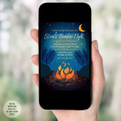 Gemütliche Starlit Bonfire Geburtstagsparty Einlad Einladung