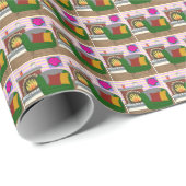 Gemütliche Tageszeitung Geschenkpapier (Rolleneckpunkt)