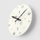 Gemütliche Teebücher Kerzenmuster Weich Runde Wanduhr (Winkel)