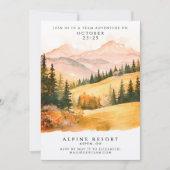 Gemütliche Terracotta Herberge Landschaft Retreat Einladung (Vorderseite)