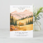 Gemütliche Terracotta Herberge Landschaft Retreat Einladung (Stehend Vorderseite)