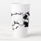 Gemütliche Terrier-Uhr im Winterbett Milchtasse (Vorderseite)