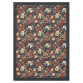 Gemütliche Tischdecke mit Herbstvögeln und Waldblu (Vorderseite)
