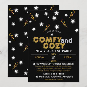Gemütliche und kuschelige Silvesterparty-Einladung Einladung