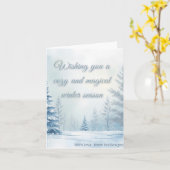 Gemütliche und magische Winter Wonderland-Geschenk Karte (Gelbe Blume)