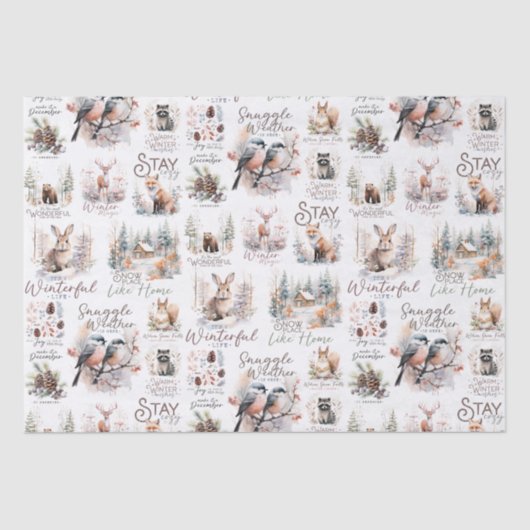 Gemütliche und traditionelle Weihnachtszitate aus  Seidenpapier (Vorderseite)