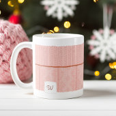 Gemütliche und warme Rosa Sweater Sleeve Monogram Kaffeetasse