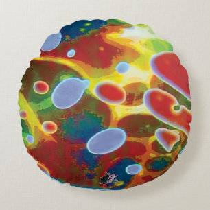 Gemütliche Undululationen Rundes Kissen