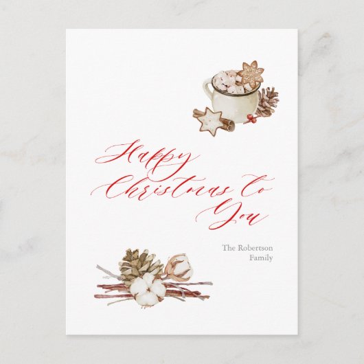 Gemütliche Urlaubswünsche Postkarte (Vorderseite)