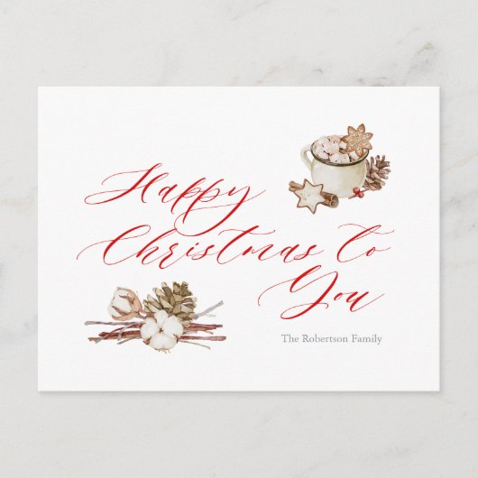 Gemütliche Urlaubswünsche Postkarte (Vorderseite)