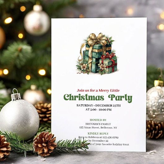 Gemütliche viktorianische Weihnachtsgeschenke Part Einladung