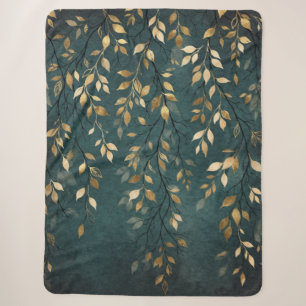 Gemütliche Vintage-Blumen-Botanik-Wurfdecke – Weic Sherpadecke