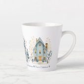 Gemütliche Volkskunst-Feiertagshäuser Latte-Mug Milchtasse (Rechts)