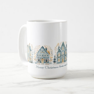 Gemütliche Volkskunst-Festtags-Häuser-Tasse Kaffeetasse