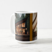 Gemütliche Waldhütte-Kaffeetasse – Modernes Glasha Kaffeetasse (Vorderseite Links)