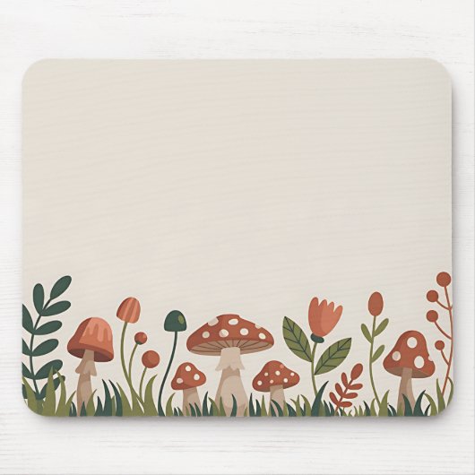 Gemütliche Waldpilze Mousepad (Vorne)