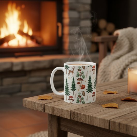 Gemütliche Waldtiere des Winterwaldes Tasse