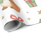 Gemütliche Waldtiere-Festtag-Geschenkverpackung Geschenkpapier (Rolleneckpunkt)