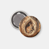 Gemütliche Wallaby-Höhle Baumstamm Magnet (Vorderseite/Rückseite)