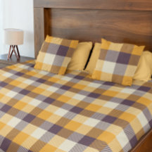 Gemütliche warme Herbstfarben Orange Kariertes Tar