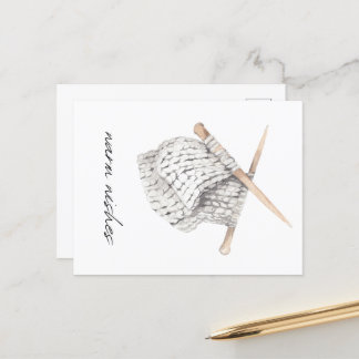 Gemütliche, warme Wünsche knetend Postkarte