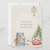Gemütliche Wasserfarbe-Mäuse vintage Weihnachten (Rückseite)