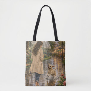 Gemütliche Wasserfarben-Hund-Illustration Tasche
