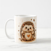 Gemütliche Wasserfarbenkunst des Igels Kaffeetasse (Links)