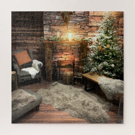 Gemütliche Weihnachten am Kamin Jigsaw Puzzle (Vertikal)