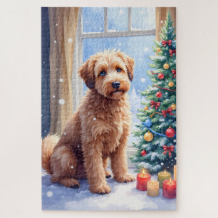 Gemütliche Weihnachten Bouvier des Flandres Kunst Puzzle