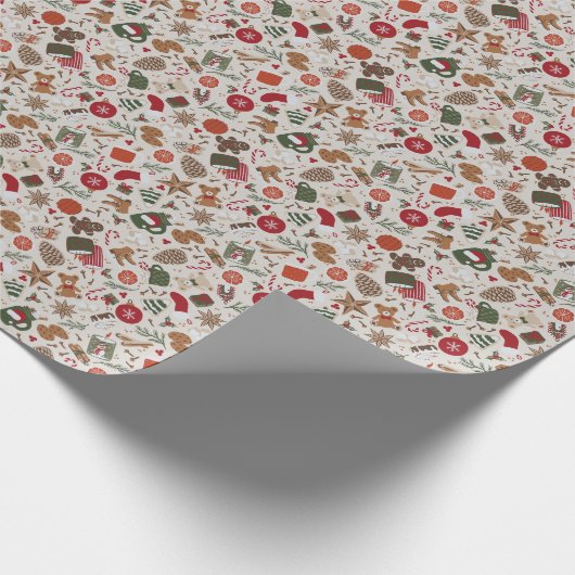Gemütliche Weihnachten & Gewürze Geschenkpapier (Ecke)