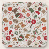 Gemütliche Weihnachten & Gewürze Getränkeuntersetzer (Vorderseite)