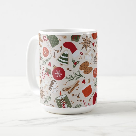 Gemütliche Weihnachten & Gewürze Kaffeetasse (Vorderseite Links)