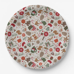 Gemütliche Weihnachten & Gewürze Pappteller