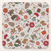 Gemütliche Weihnachten & Gewürze Rechteckiger Pappuntersetzer (Vorderseite)