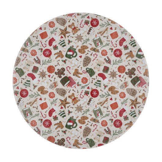 Gemütliche Weihnachten & Gewürze Schneidebrett (Vorderseite)