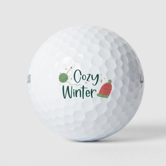 Gemütliche Weihnachten Golfball (Vorderseite)