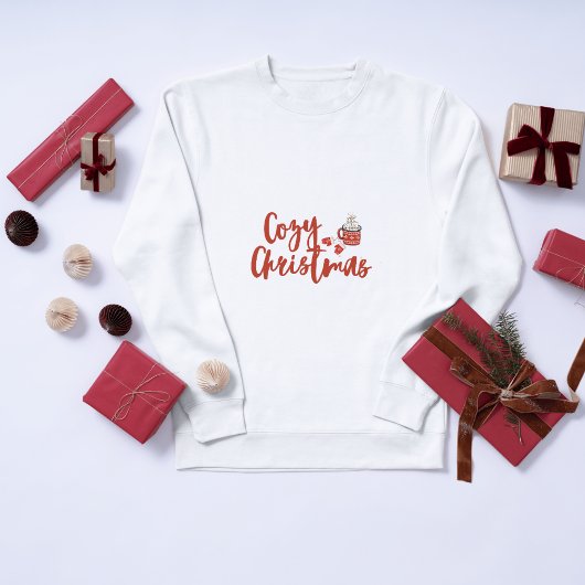 Gemütliche Weihnachten: heißes Cocoa & Mittens Des Sweatshirt