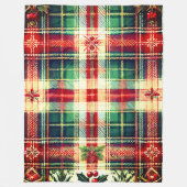 Gemütliche Weihnachten Kariert Fleece Blanka mit S (Vorderseite)