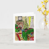 gemütliche Weihnachten Karte (Gelbe Blume)