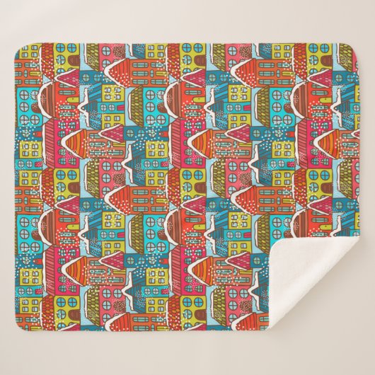 gemütliche Weihnachten Sherpadecke (Vorderseite (Horizontal))