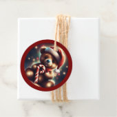 Gemütliche Weihnachten Teddy Polka TWArt Geschenkanhänger (Beispiel)