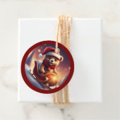 Gemütliche Weihnachten Teddy Sleigh TWArt Geschenkanhänger (Beispiel)