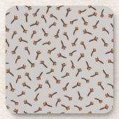 Gemütliche Weihnachten- und Gewürzwolken Getränkeuntersetzer (Vorderseite)