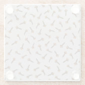 Gemütliche Weihnachten- und Gewürzwolken Glasuntersetzer (Rückseite)